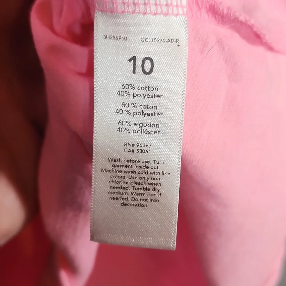 OshKosh B'gosh Pink Sleeveless Top with Braided Straps Girls Size 10
